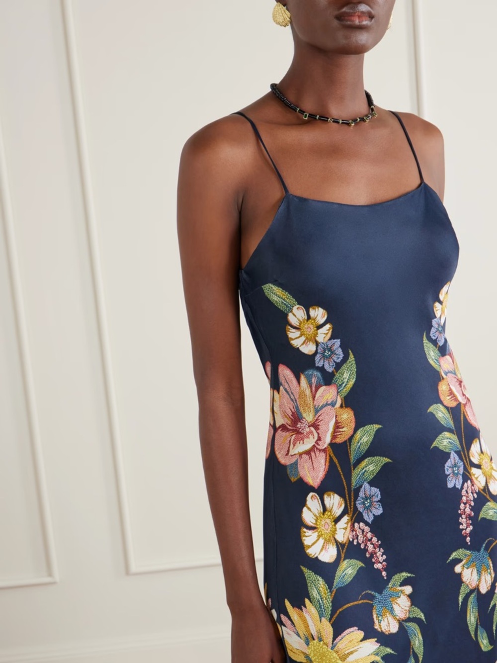 FARM Rio Dark Blue Maira Floral Lenzing™ Ecovero™ Viscose Maxi Dress Size XS NWT - Picture 13 of 16